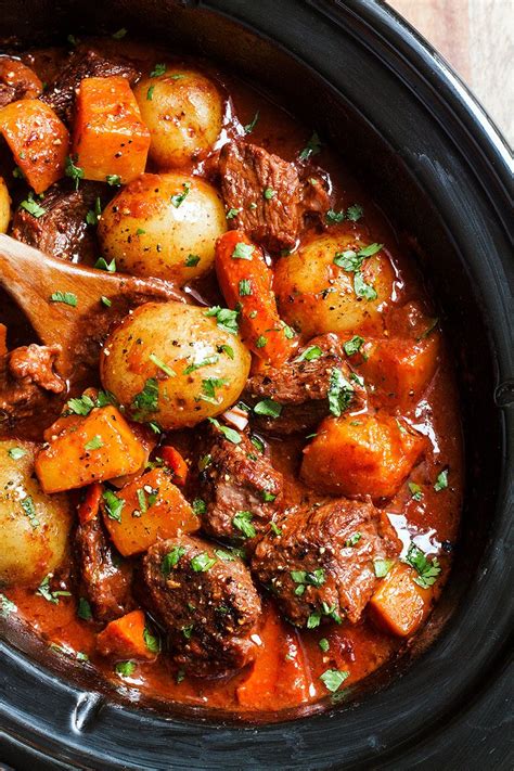 Slow Cooker Beef Stew Recipe With Butternut Carrot And Potatoes