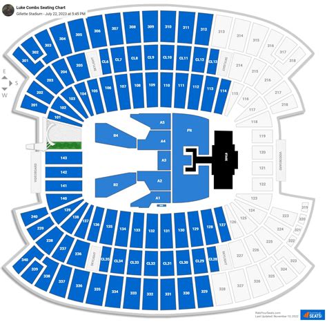 One Direction Gillette Seating Chart