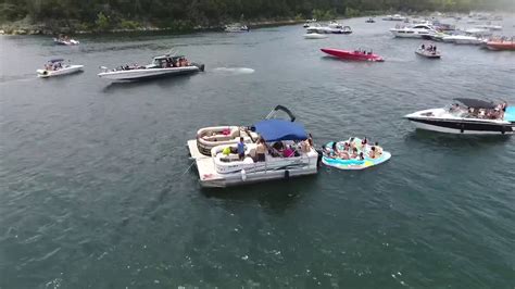 Lake Travis Austin Texas Pontoon Boat Party Youtube