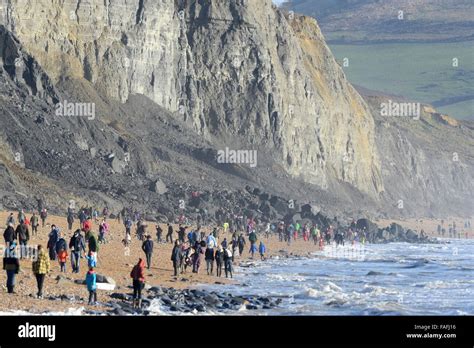 Charmouth Beach Cliff Fall Dorset Britain Uk Stock Photo Alamy
