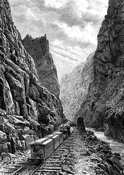 19th Century Rocky Mountains Railway Stock Image C0293371