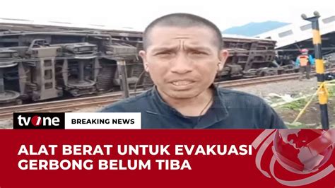 Kecelakaan Ka Turangga Vs Commuter Line Bandung Raya Breaking News Tvone Youtube