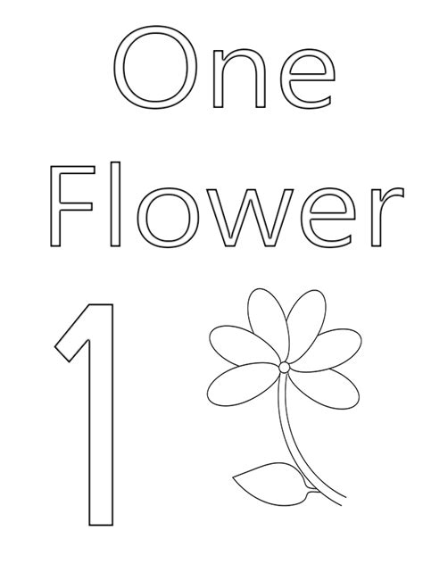 Number 1 Coloring Pages Coloring Home