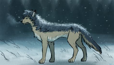 Ame In His Wolf Form In The Falling Snow From Wolf Children Wolf