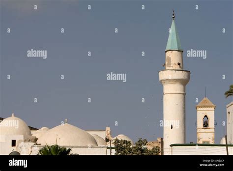 Tripoli Libya Minaret And Church Bell Tower Mosque Of Dragut Pasha