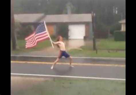 If one flag is used, it indicates a storm warning, while two flags indicate a hurricane warning. VIDEO: Florida Man waves American Flag during Hurricane ...