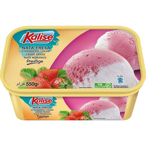 Prestige Helado De Nata Con Fresas Sin Gluten Tarrina G Kalise Supermercado El Corte Ingl S