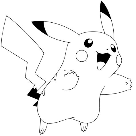 Pikachu Kawaii Dibujos Para Dibujar Colorear Imprimir Y Recortar Dibujo