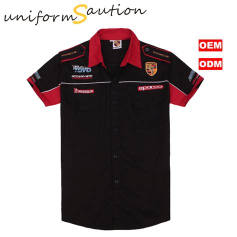 Custom Embroidered Totota F1 Pit Crew Racing Team Shirts For Men