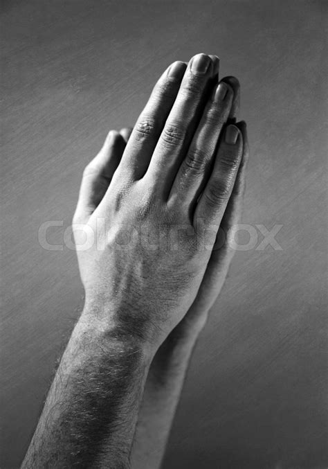 Hands Clasped In A Prayer Stock Image Colourbox