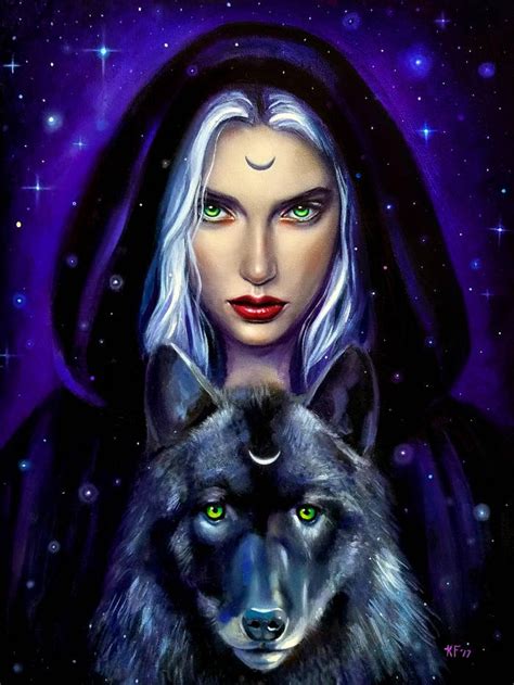 Wiccan art wolf art witchy decor pagan art print wiccan | Etsy | Wiccan