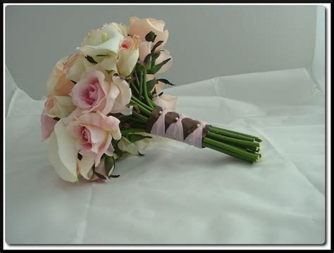 Pink Rose And Calla Lily Bouquet Fresh Touch Wedding Flowers Bridal