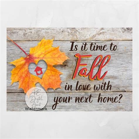Fall Real Estate Sellers Postcard Front Farm Fall September Etsy
