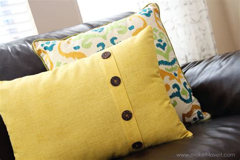 Above all, it's like your momma said: Fold-Over Button Pillow (home decor) | Make It and Love It