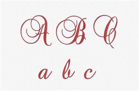 Large Brock Script Machine Embroidery Font By Colorwheelembroidery