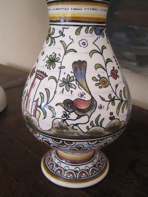 Hand Painted Vase Vessel Estrela De Conimbriga Portugal Etsy