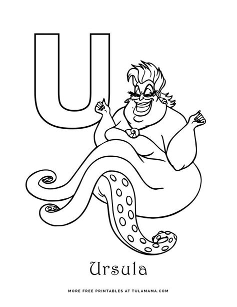 Free Printable Disney Alphabet Coloring Pages Disney Coloring Pages