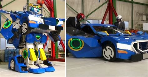 Japan Engineers Create Robot That Transforms Into Car With Men On Board