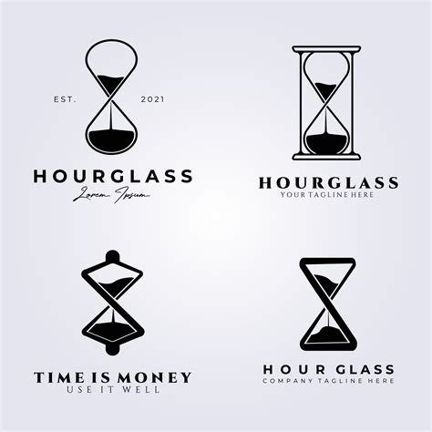 Bundle Hourglass Set Logo Vector Illustration Design 5164400 Vector Art