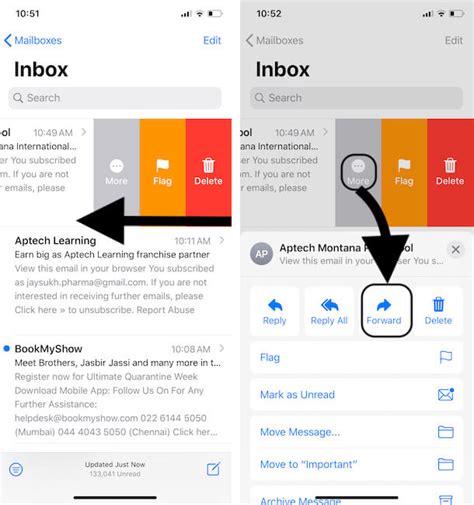 How To Forward An Email Message From Iphone Mail App Ipad Ios 17211
