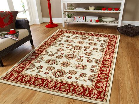 Large Cream 8x11 Traditional Rugs Ivory Dining Room Rugs For Under The