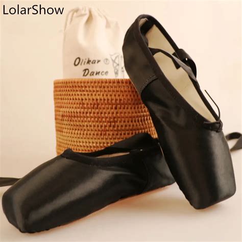 Pointe Shoes Ballet Black Ballet Toe Shoes Professional Kids Satin