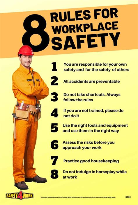 G030 General Workplace Safety Poster Safety4work