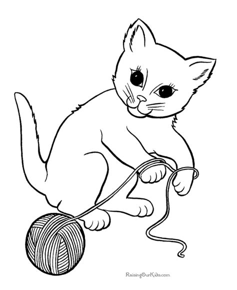Kitty Cat Pictures To Color Coloring Home