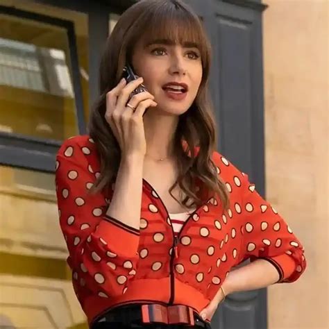 Emily In Paris S03 Lily Collins Polka Dots Jacket Jackets Mob