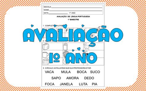 Avaliação Bimestral 1º Ano De Língua Portuguesa Dani Educar