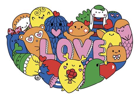 Músicas espontâneas de temáticas aleatórias de única execução!!! Monstro do amor ilustração do vetor. Ilustração de pintura - 31295129