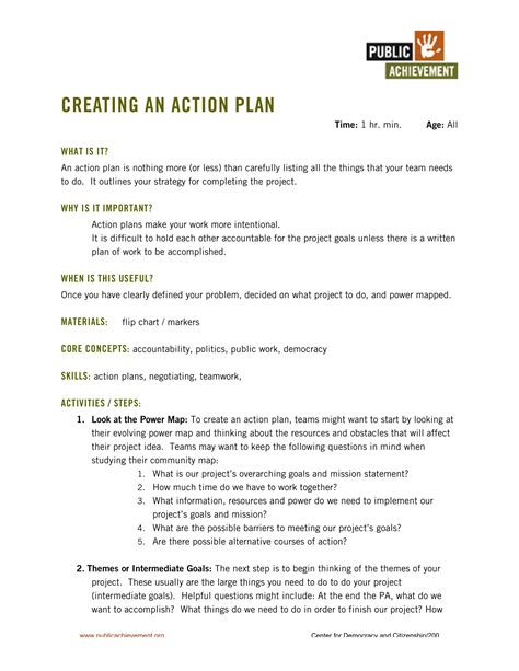 Project Action Plan Examples 21 Pdf Word Examples