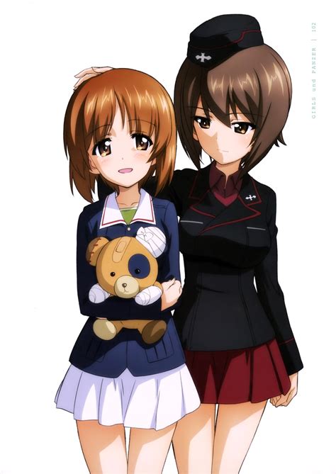 Girls Und Panzer Nishizumi Maho Nishizumi Miho Uniform 362653 Yandere