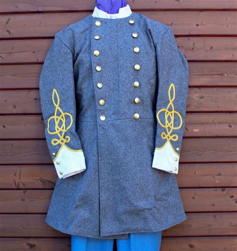 Confederate Officers Frock Coat With White Facings Civil War Sutler