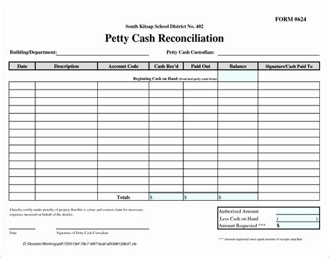Open a bank account, select and setup software or paper record, record your daily transactions, read. 6 Petty Cash Reconciliation Template Excel - Excel Templates - Excel Templates