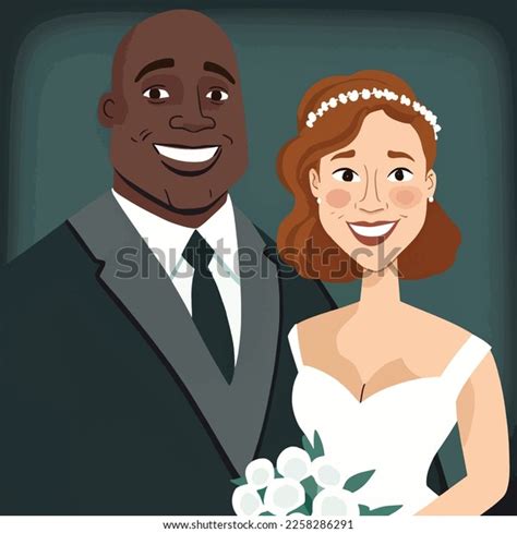 black man white woman getting married stock vector royalty free 2258286291 shutterstock