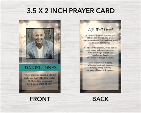 4 Page Mountain Top Funeral Program Template Prayer Card Funeral