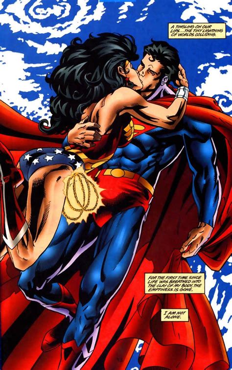Wonder Woman Kissing Superman Superhero Hero Superman Clark Kent