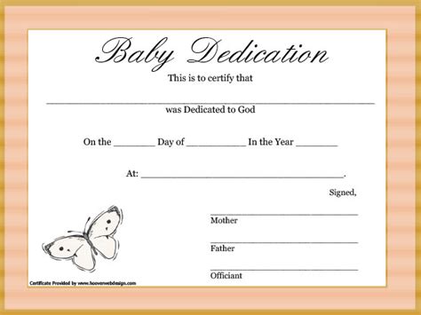 Baby Christening Certificate Template 5 Templates Example