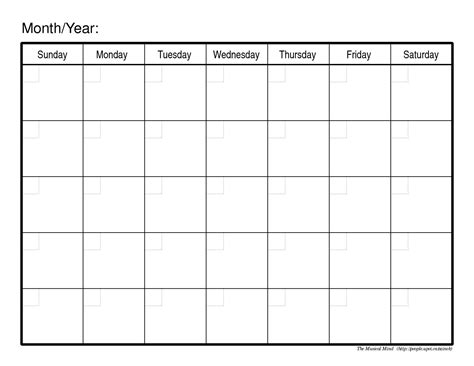Free Blank Printable Calendars - Vaydile.euforic.co-Free ...