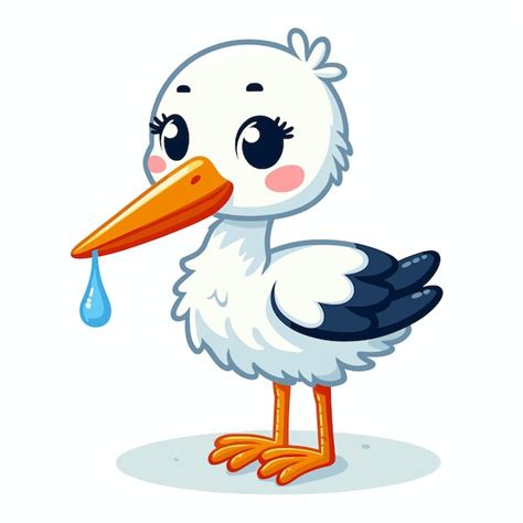Premium Vector Cute Pelican Cartoon Vector On White Background