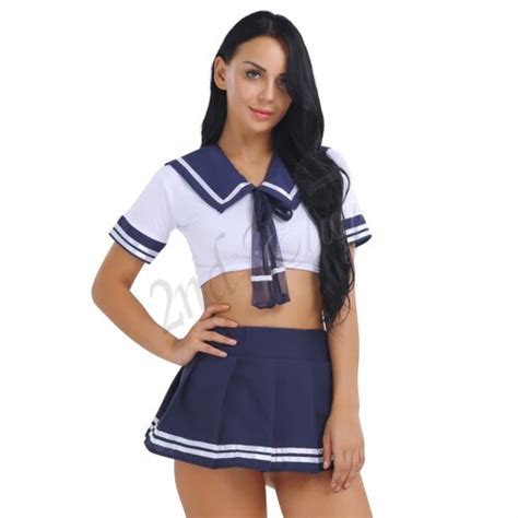 Sexy Women School Girl Sailor Uniform Cosplay Japanese Dress Outfit Set Costume Ebay
