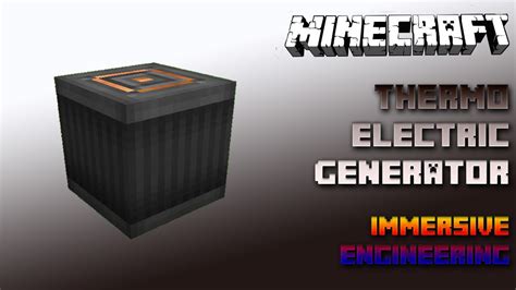 Minecraft Thermoelectric Generator Setup