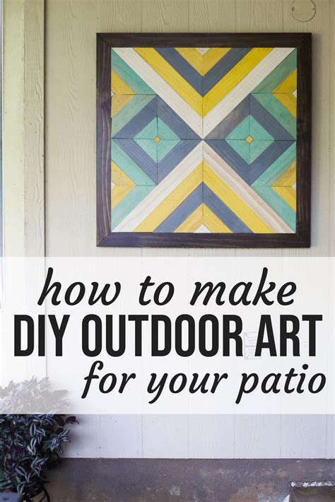 Easy Diy Outdoor Wall Art Perfect For The Patio Love And Renovations