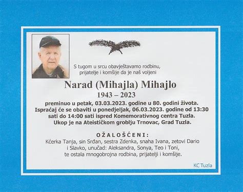 In Memoriam Mihajlo Mihajla Narad Tuzla Lve