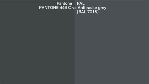Pantone 446 C Vs RAL Anthracite Grey RAL 7016 Side By Side Comparison
