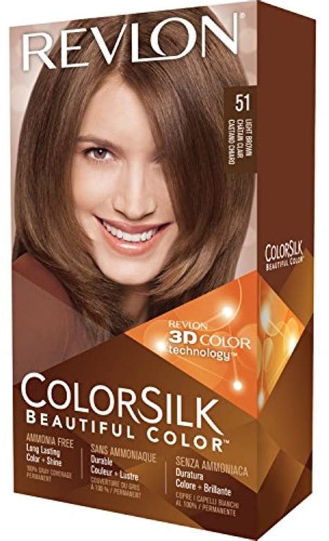 Revlon ColorSilk Hair Color 51 Light Brown 1 Ea Pack Of 6 Walmart Com