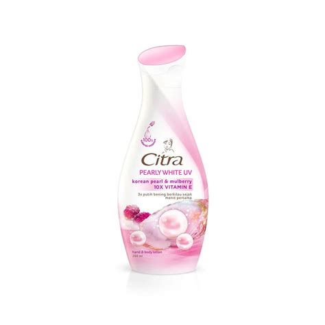 Jual Citra Hand And Body Lotion Pearly White Uv 230ml By Ailin Shopee