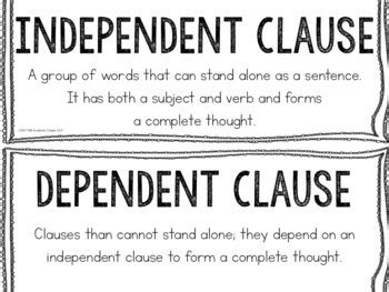Create your own flashcards or choose from millions created by other students. Independent and Dependent Clauses Sort Activity | TpT