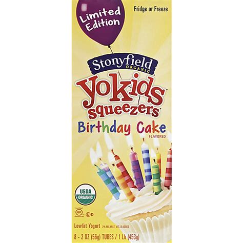 Stonyfield® Organic Kids Birthday Cake 8 2 Oz Tubes Yogurt Foodtown